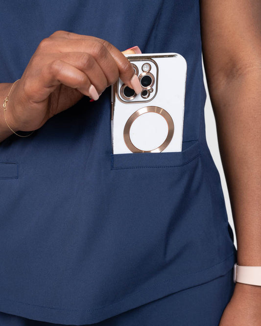 ELITE-CARE BISHOP NECK SCRUB SET