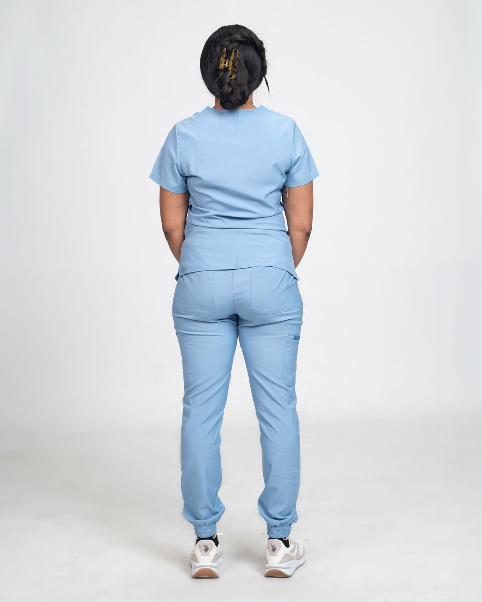 MED BISHOP NECK SCRUB SET